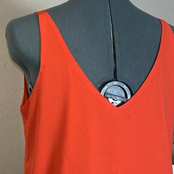 Fashion Union Orange Mini Slip Dress Thin Straps V-Neck Women’s size Small - Picture 8 of 16
